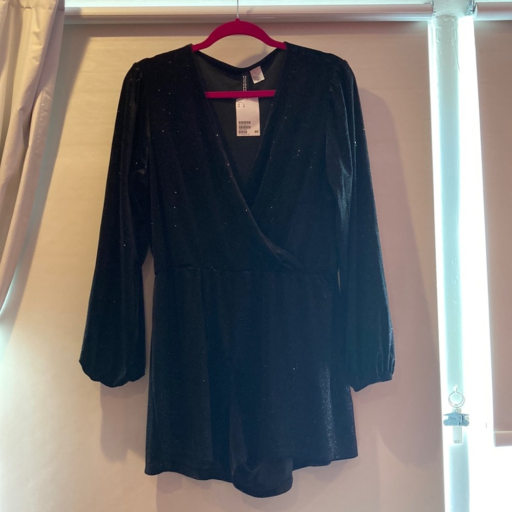 H&M Black Sparkly Romper